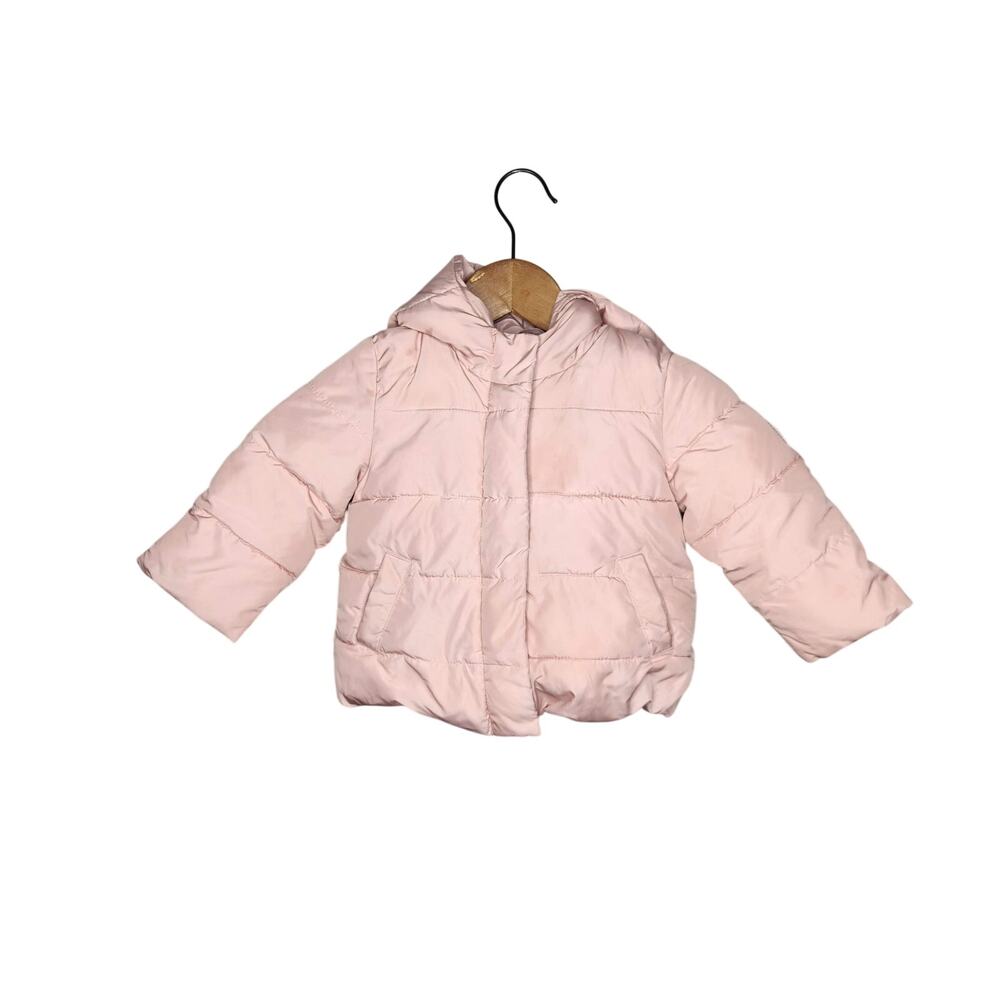 Baby Gap Puffer Jacket Winter Coat Hooded Pink 18 - 24 Months